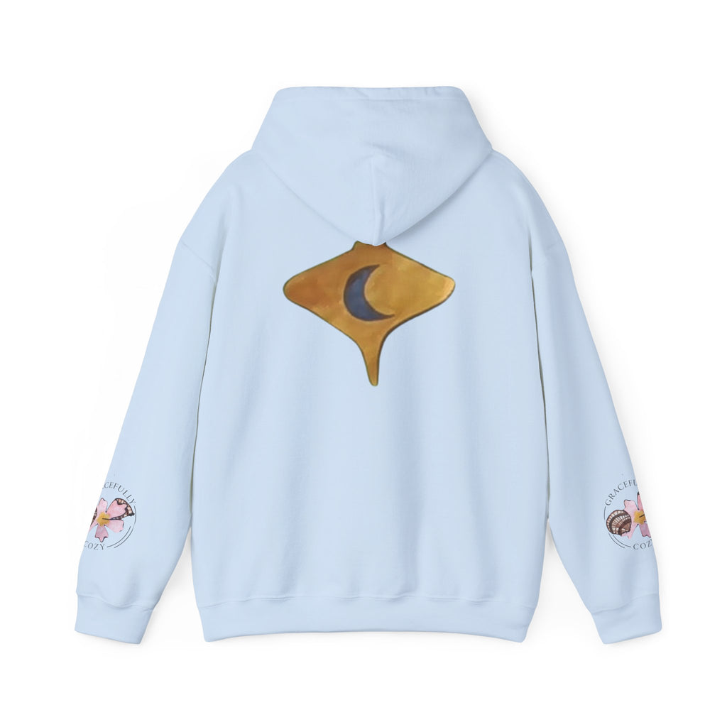 yellow stingray with moon