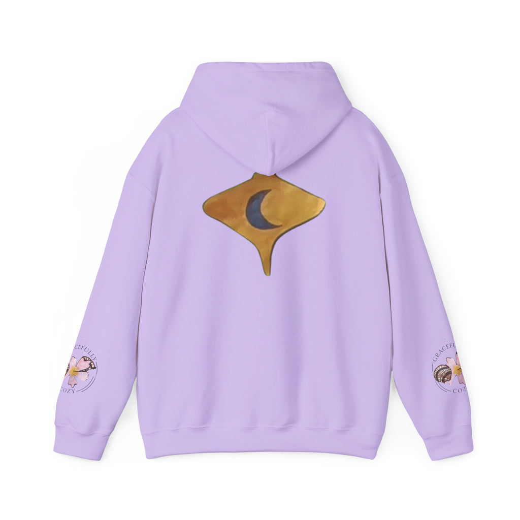 yellow stingray with moon
