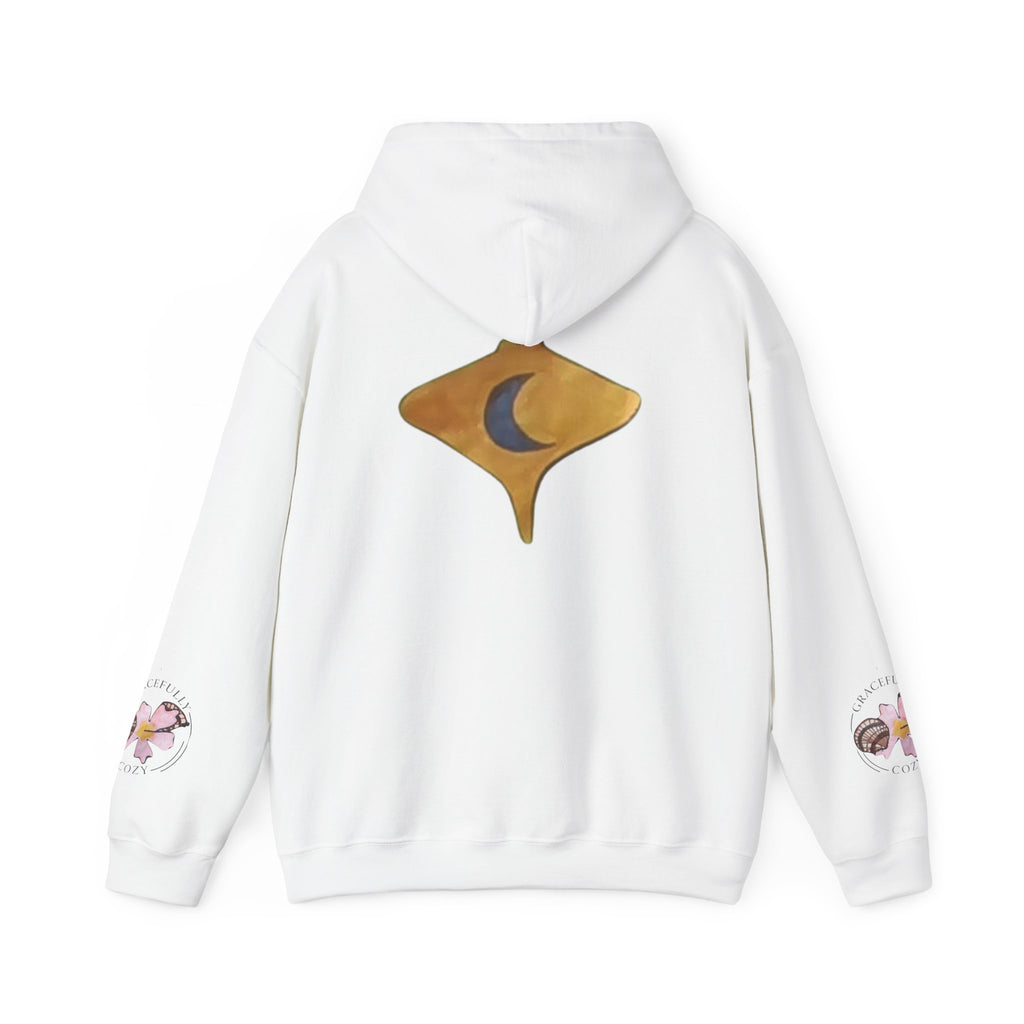 yellow stingray with moon