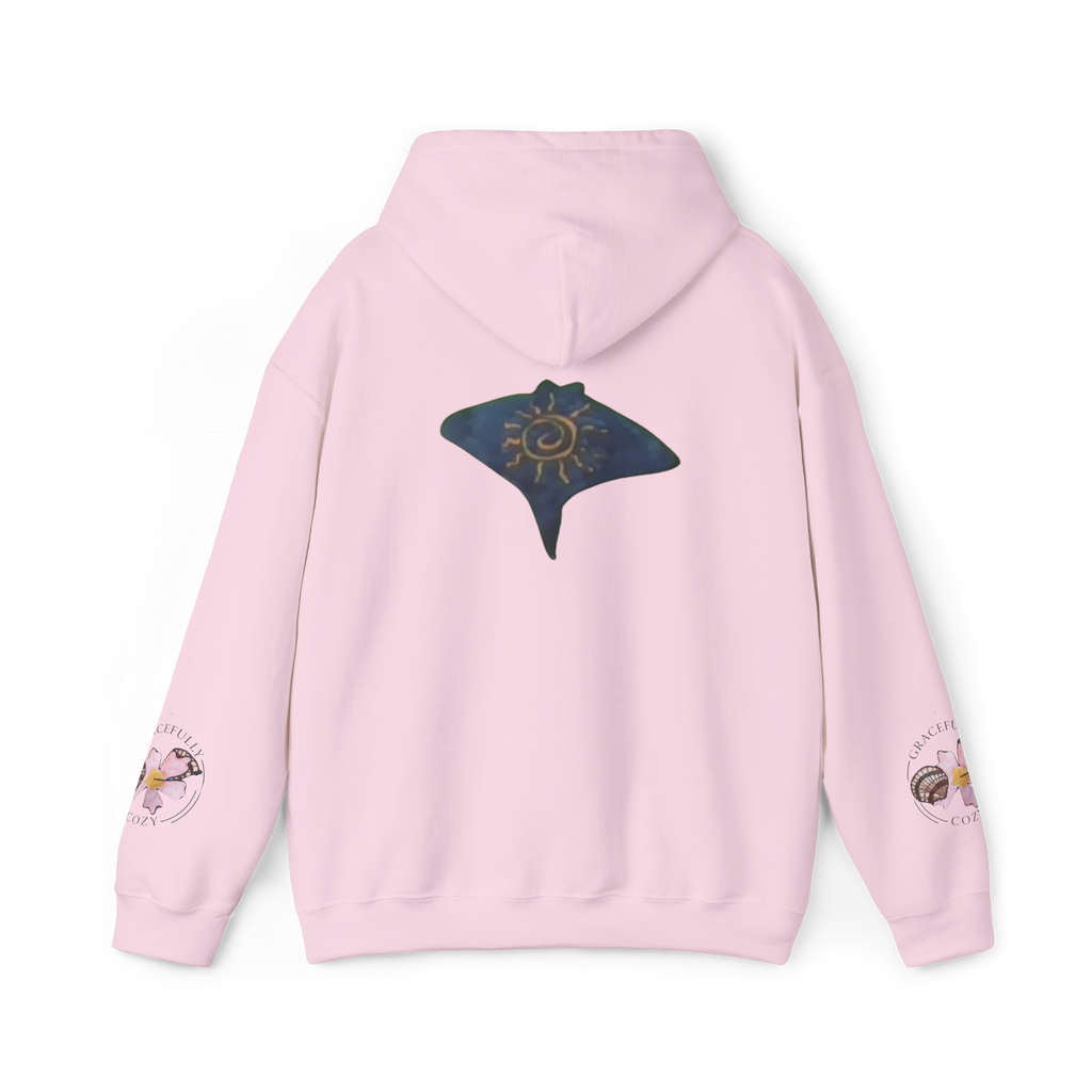 navy blue stingray with sun
