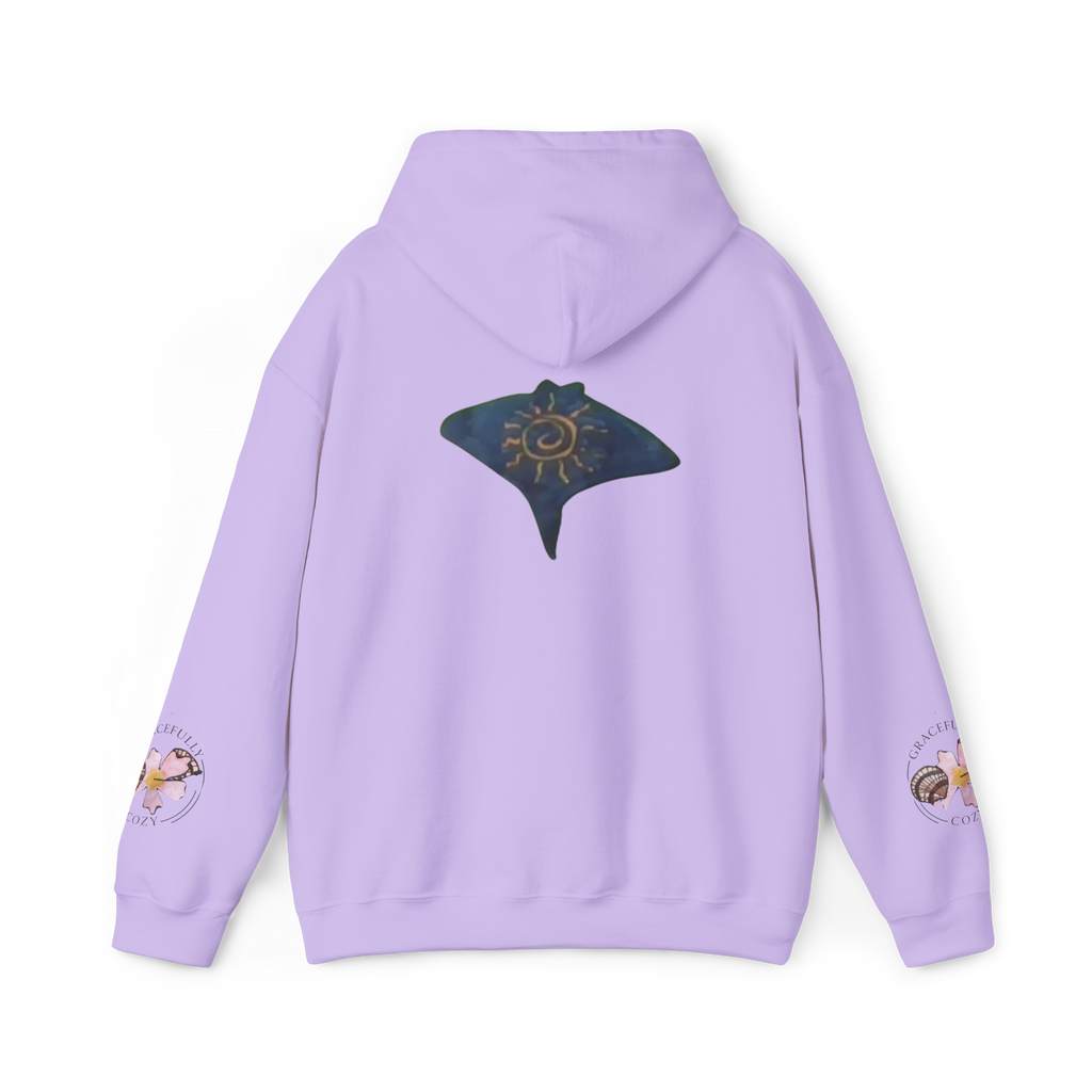 navy blue stingray with sun