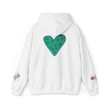 Green heart with leopard print