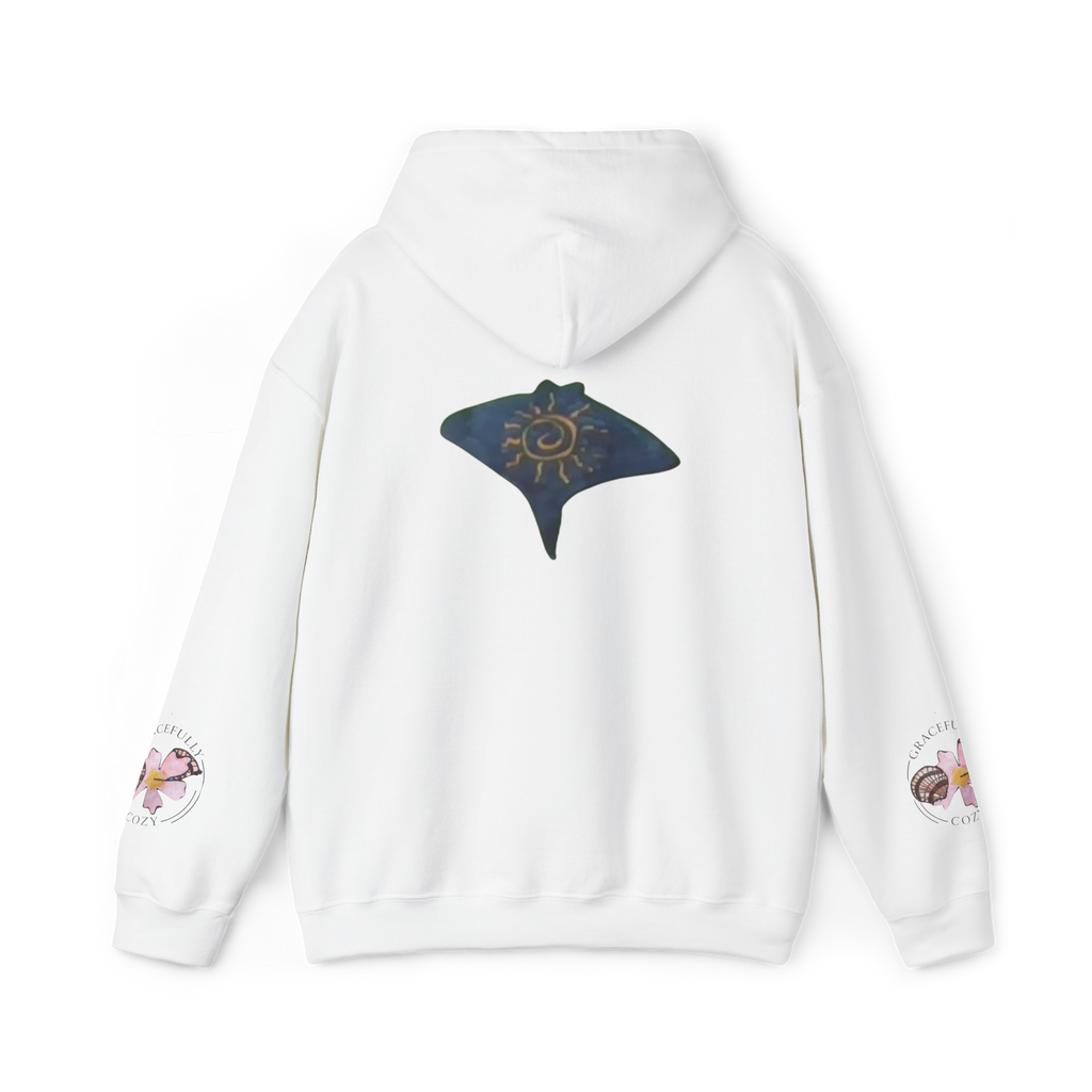 navy blue stingray with sun