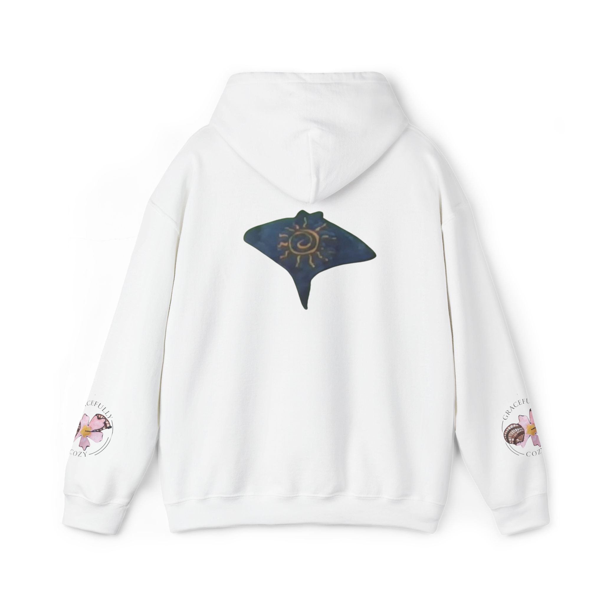 navy blue stingray with sun